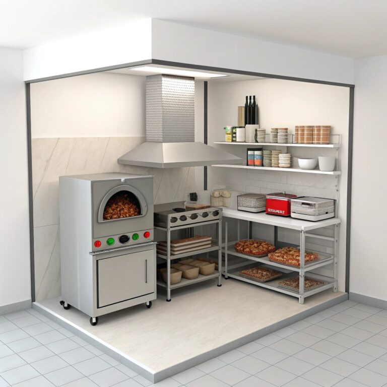 deisgn a cloud kitchen model for pizza making in a (1)
